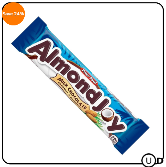 There's not such joy like an Almond Joy! This candy classic features a delectable, creamy chocolate coating and a coconut and almond filling so irresistible I'm tempted to take a bite just writing about it!