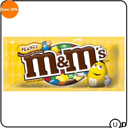 Wonderful, snackable, M&amp;M's with Peanuts! The classic and delicious taste of Real Milk Chocolate coating a nutty and crunchy peanut center is something no one can resist!