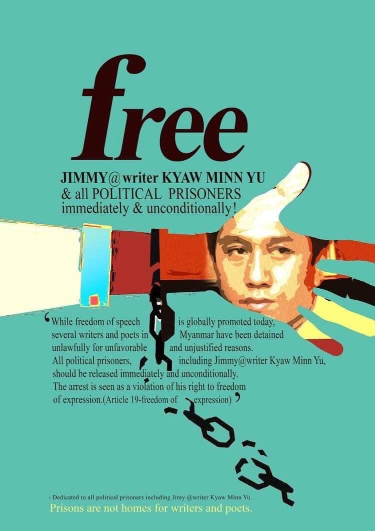 PhyuPink's tweet photo. #Free Ko Jimmy and all political prisoners immediately and unconditionally!! https://t.co/2h3N875SaO