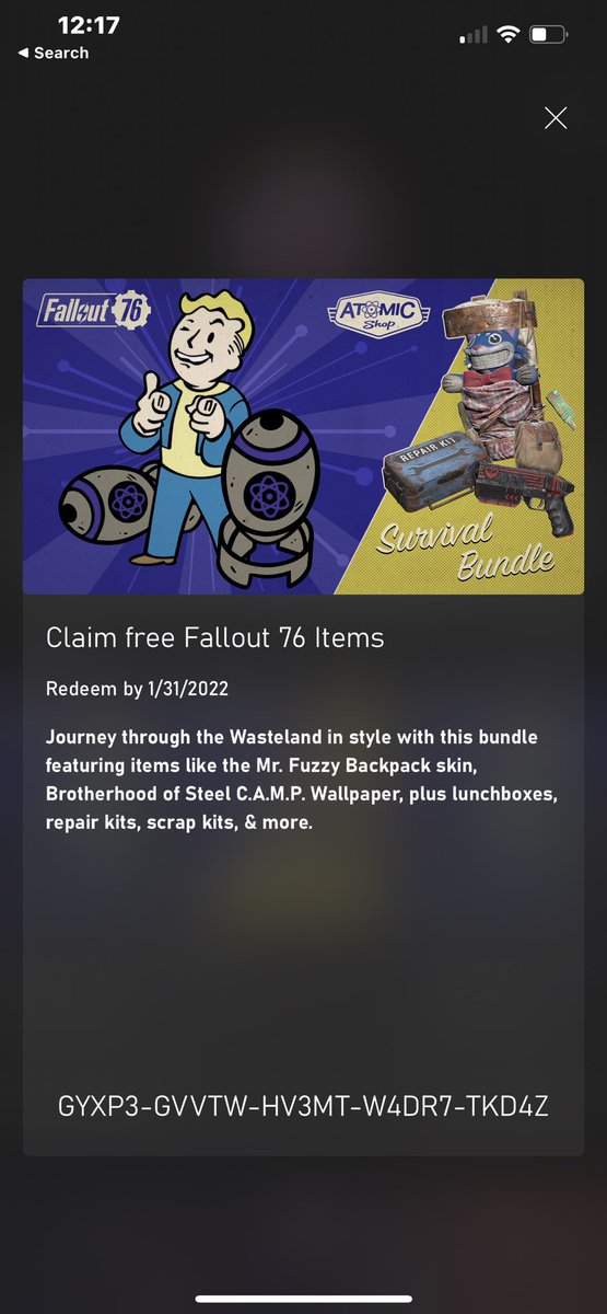 XxHatfield's tweet photo. I’ve already claimed this on Twitch Prime. So whoever wants this on Xbox. Here you go https://t.co/LDXK22hoPo