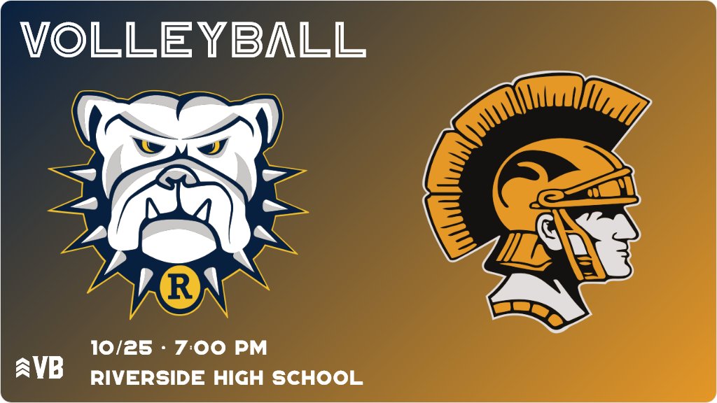 Volleyball (Varsity) Game Day! - Check out the event preview for the The Riverside Bulldogs vs the Tri-Center Trojans. It starts at 7:00 PM and is at Riverside High School. ia.varsitybound.com/volleyball/202…
