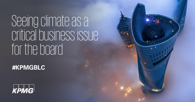 Keithcox's tweet image. Highlights from the latest #KPMGBLC Webcast address how climate change is impacting business risk and opportunity from a boardroom perspective. So what's possible in your organization? bit.ly/3nqtJmn