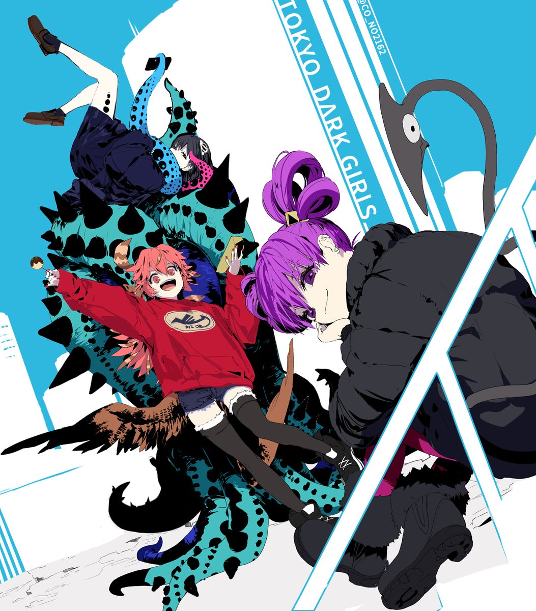 CO_NO2162's tweet photo. I'd like to thank everyone who has get "TOKYO DARK GIRLS"!✨
 I want to make a animation poster next, so I'm working on a rough draft as soon as possible🤣 https://t.co/gWwCBdYKHT