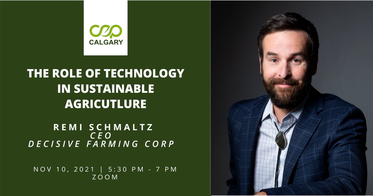 CEPCalgary's tweet image. Our #third #speaker is Remi Schmaltz #CEO of @DecisiveFarming. He is a ag-business #leader with #entrepreneurial passion; experienced in driving value in agriculture including structuring strategic partnerships and building businesses.

Register at: cepcalgary.org/events-1/the-r…
