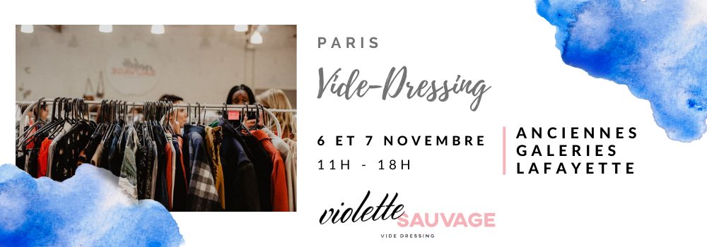 Nouvelle date à Paris.
6 &amp; 7 novembre aux anciennes Galeries Lafayette de Montparnasse.
Réservez vite votre stand.

violettesauvage.fr/vide-dressing-…