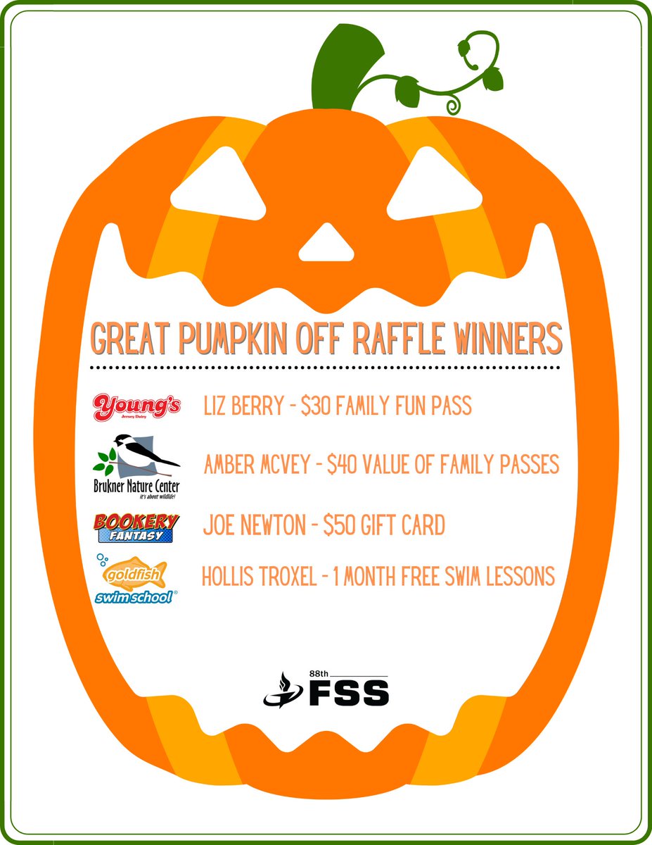🎉Congratulations to the WINNERS from the Giveaway Raffles 🎟️at the Great Pumpkin Off! 🎃 

Thank you to everyone who entered and attended the event!