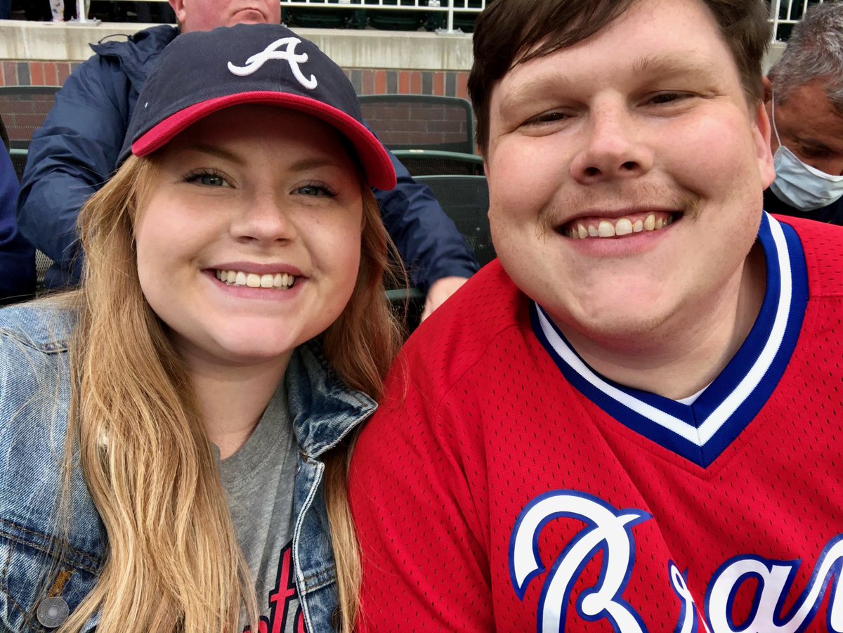 bake__jaker's tweet photo. @Braves My wife and I will be spending our one year anniversary cheering you guys on from Alabama! https://t.co/h7CfMvcre3