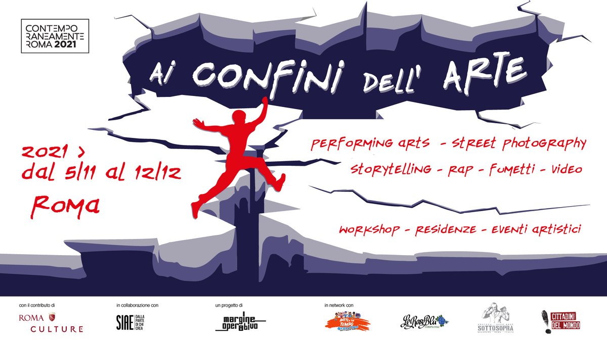 dal 5 novembre riparte a Roma  #AiConfinidellArte il progetto di #MargineOperativo dedicato alla processualità artistica nell' universo delle #performingarts con residenze / workshop / eventi artistici !! tutte le info sul sito ! #CultureRoma #ContemporaneamenteRoma2021