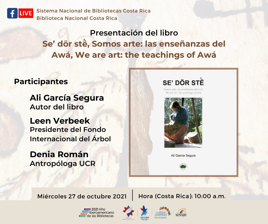 sinabi_cr's tweet photo. #Bribi #Awá #AñoIberoamericanoDeLasBibliotecas
Presentación del libro
Se’ dör stë̀, Somos arte: las enseñanzas del Awá, We are art: the teachings of Awá de Alí García Segura
https://t.co/YvrRxiibWl https://t.co/xrnzlZNxTg
