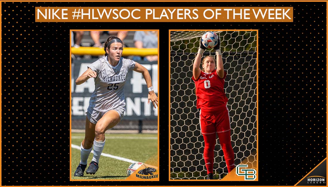 HorizonLeague's tweet photo. .@MKE_WSoccer's Rachel Phillpotts and @gbphoenixwsoc's Annie Mason are this week's @Nike #HLWSOC Players of the Week! 

Only 1⃣ match remains in the conference season!

📰: https://t.co/4y4a6AEFnf https://t.co/4CXICsspAe