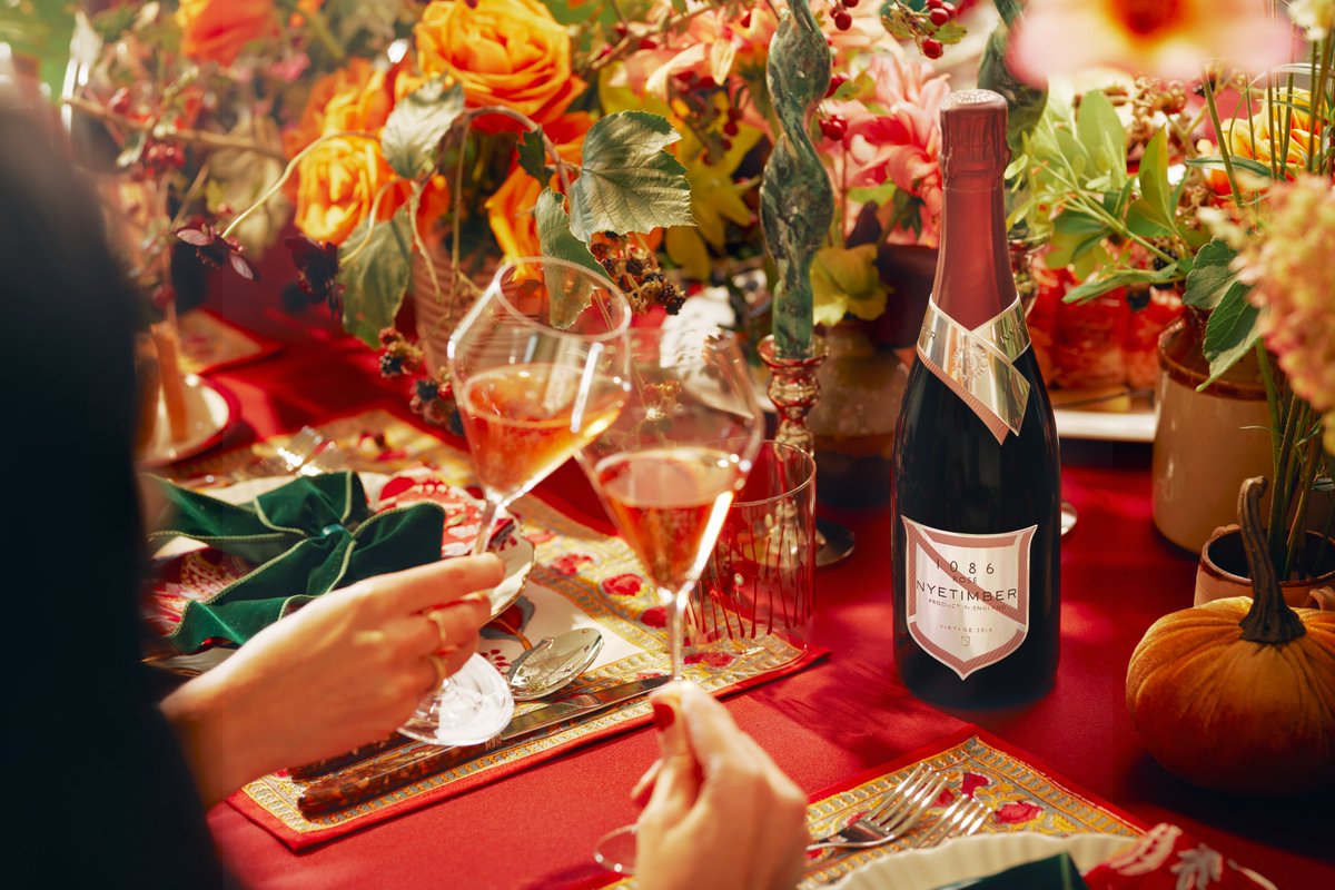 Nyetimber's tweet photo. As harvest draws to a close, trees appear alight with their changing leaves and a refreshing chill has filled the air – Autumn is truly here.
Let’s raise a glass to this new season and all it represents with 1086 Rosé.
#Autumn #MadeGlorious https://t.co/hfVncEY49Q