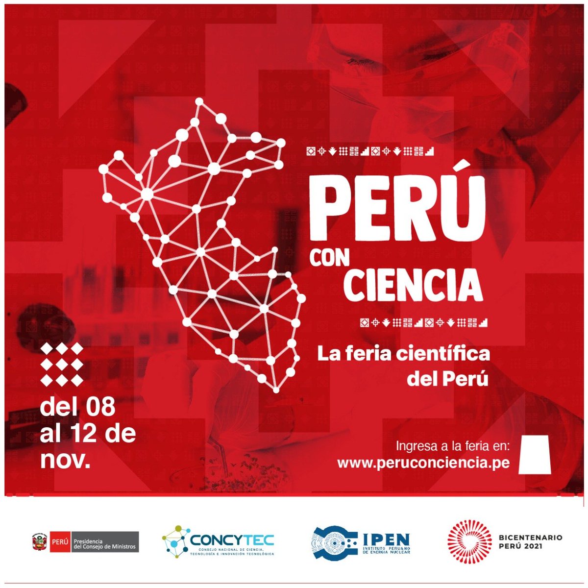 🎉Estamos felices de formar parte de la 2da edición virtual de la Feria Perú con Ciencia, a través de su plataforma digital 2D, donde estaremos exponiendo 3 proyectos. Ven y visita nuestro stand desde el 8 al 12 de noviembre.

Link de inscripción 👇🏼 peruconciencia.pe