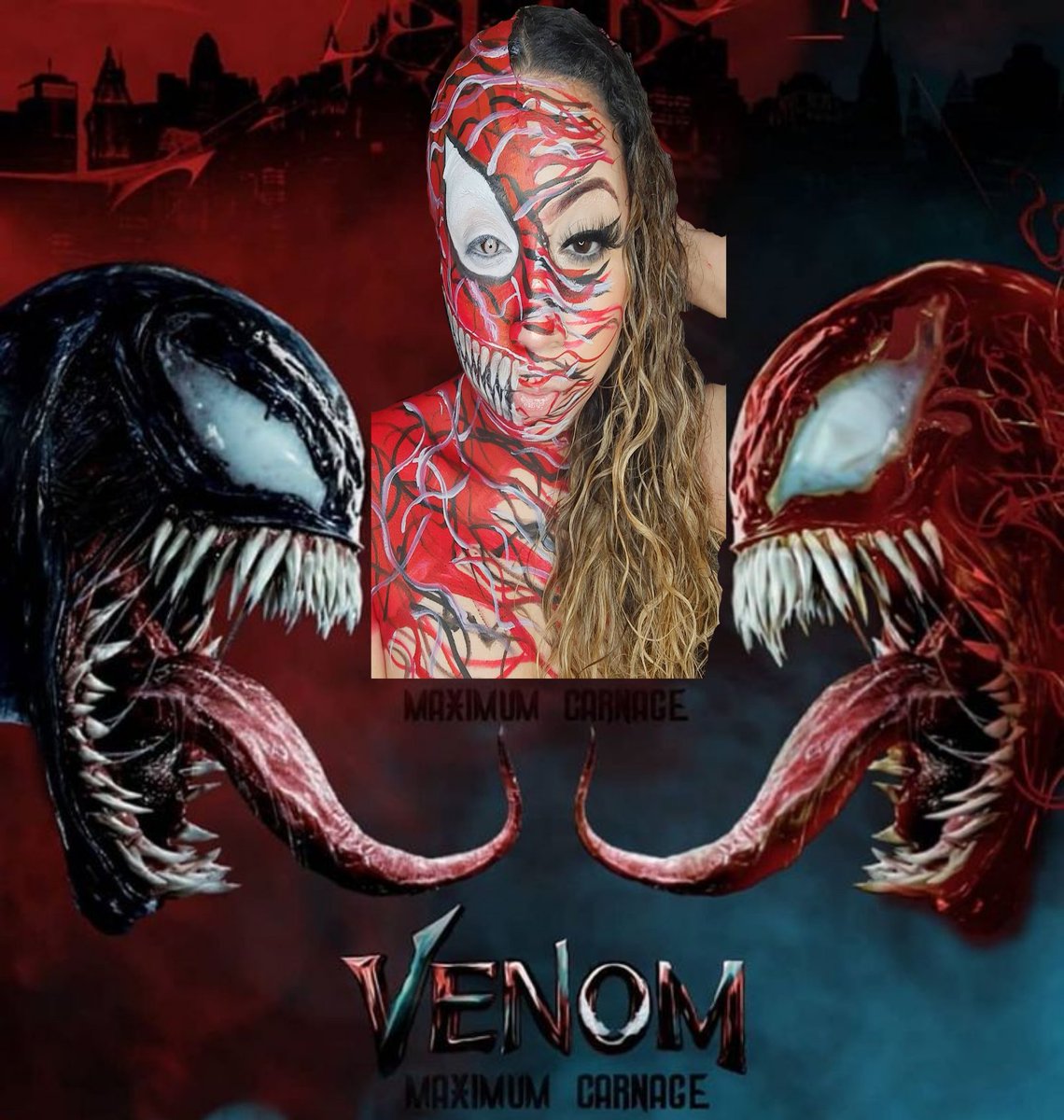 JsavageWith's tweet photo. #venom #carnage #marvel #toxin #spiderman #MarvelStudios #VenomLetThereBeCarnage #venommakeup #venomchallenge

(All makeup info is on Jewelsmakeupsavage on all social media platforms) https://t.co/h0jogeJUhg