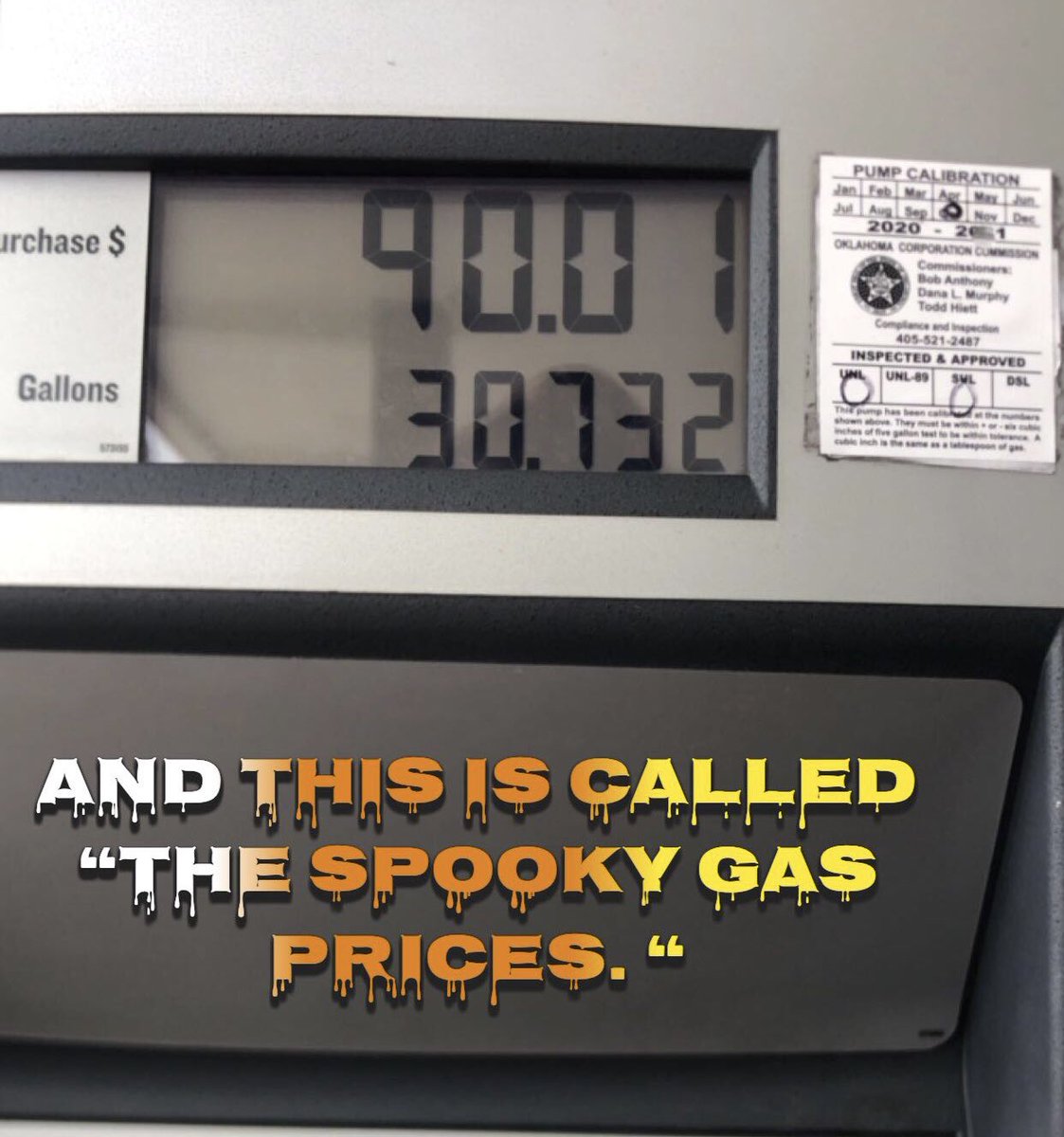 auddeshazo's tweet photo. I’m scared to even look⛽️#spookyseason 👻 https://t.co/lXJavD72Ic