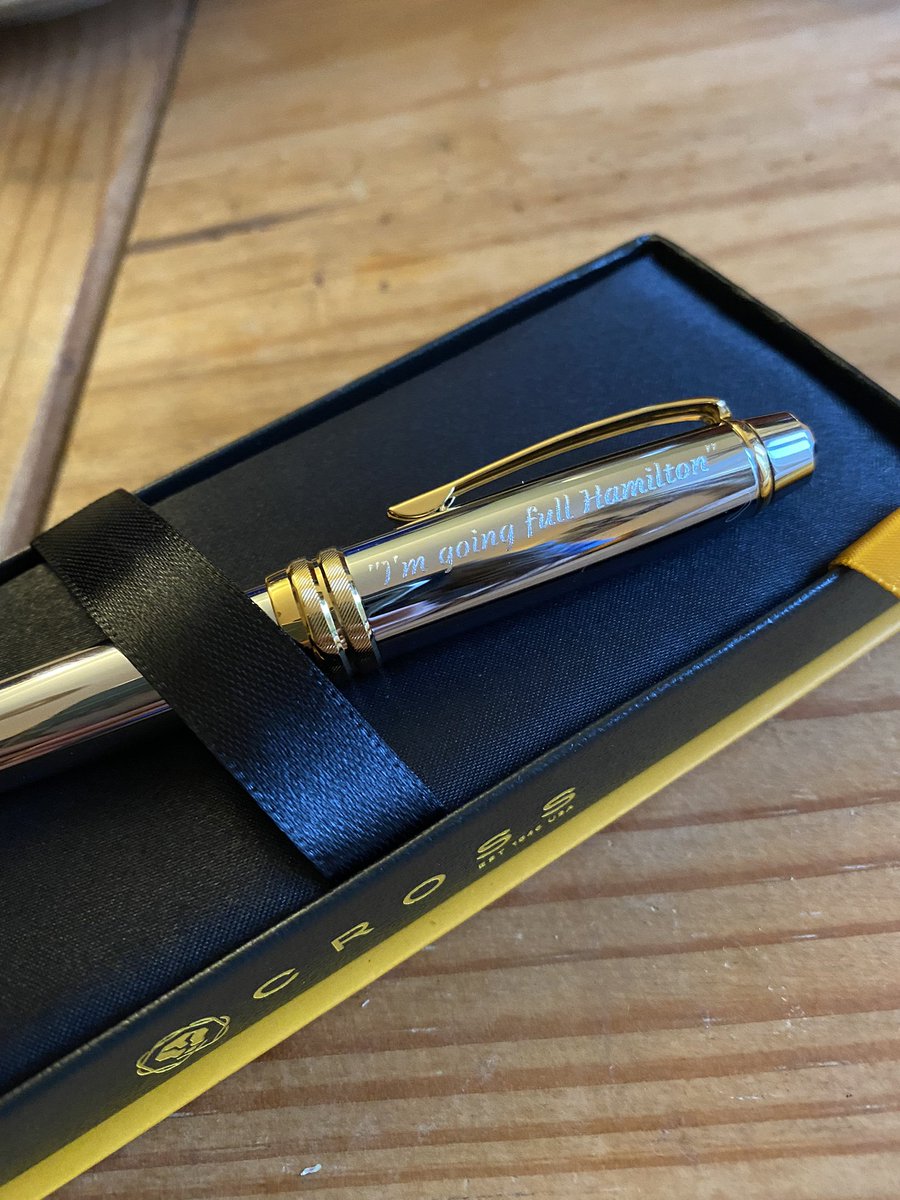 TeacherBusy's tweet photo. Husband bought me a posh pen and had it inscribed with an inspirational quote 🤣 only fans of The Bold Type will understand. #SuttonBrady #TheBoldType https://t.co/PTYnDZJkAq