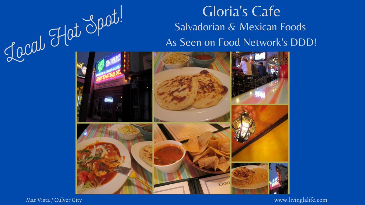 Looking to try out a local hotspot?! Check out Gloria's Café!  Featured on Food Network's Diners, Drive-ins & Dives, this LA classic has been serving up some amazing Salvadorian and Mexican delights for 40 years!
#LocalHotSpot #Salvadorian #Mexican #DineLocal #SupportLocal