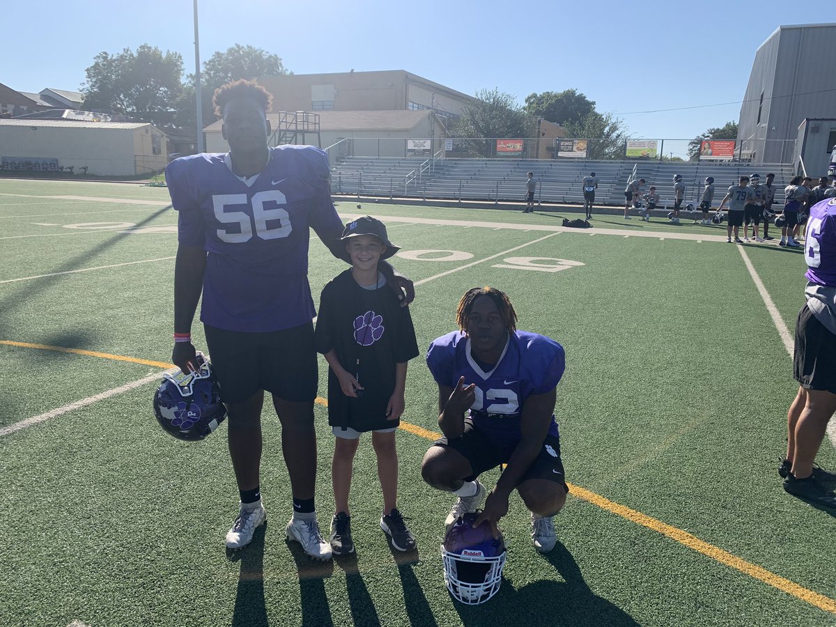 Glad to have Jackson Arnt out today as our honorary coach! He did a great job getting our kids fired up for the week. #WTD #ALLIN