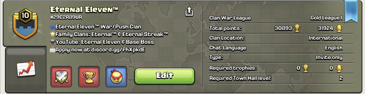 After a long journey our first created clan has reached level 10!

Nothing was possible without the amazing clan members and friends who came over for this big 50v50 war, we truly appreciate every one and every single bit of support🥰

This is only the start.

#eTeOP