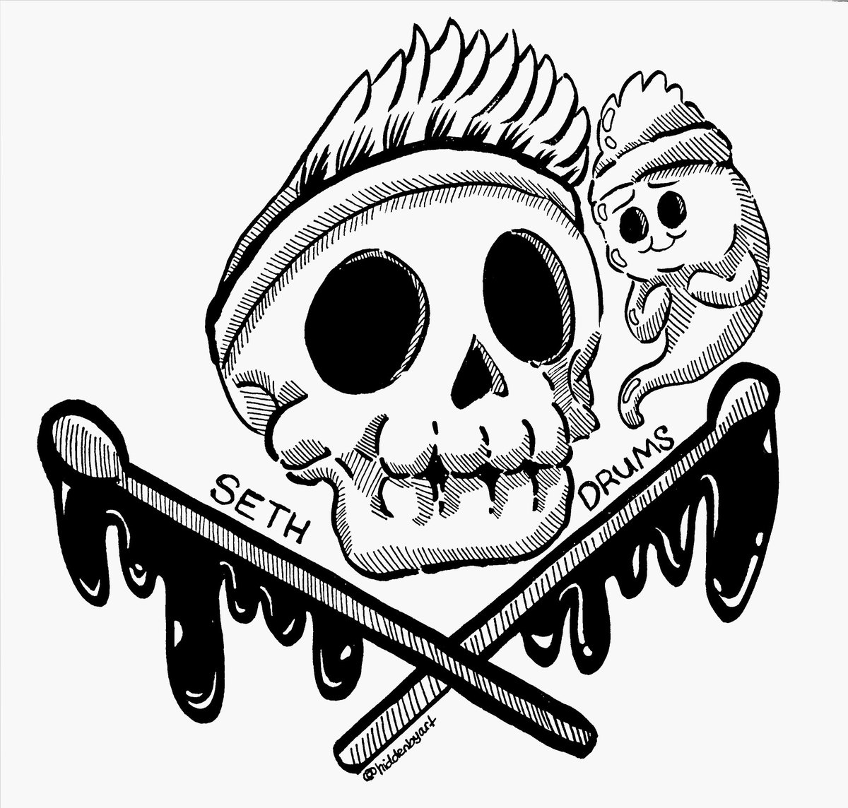 hiddenbyart's tweet photo. Another to add to my Spooky Streamer Skulliton Series. Go watch yourself some SethDrums on twitch if you need a good pick-me-up. Always a freaking Joy @imsethdrums ! Spooktober themed stuff is always a joy to make.
•
Materials:
#penandink #japaneseink #copicpens #sharpie https://t.co/mtO4xZSXqB