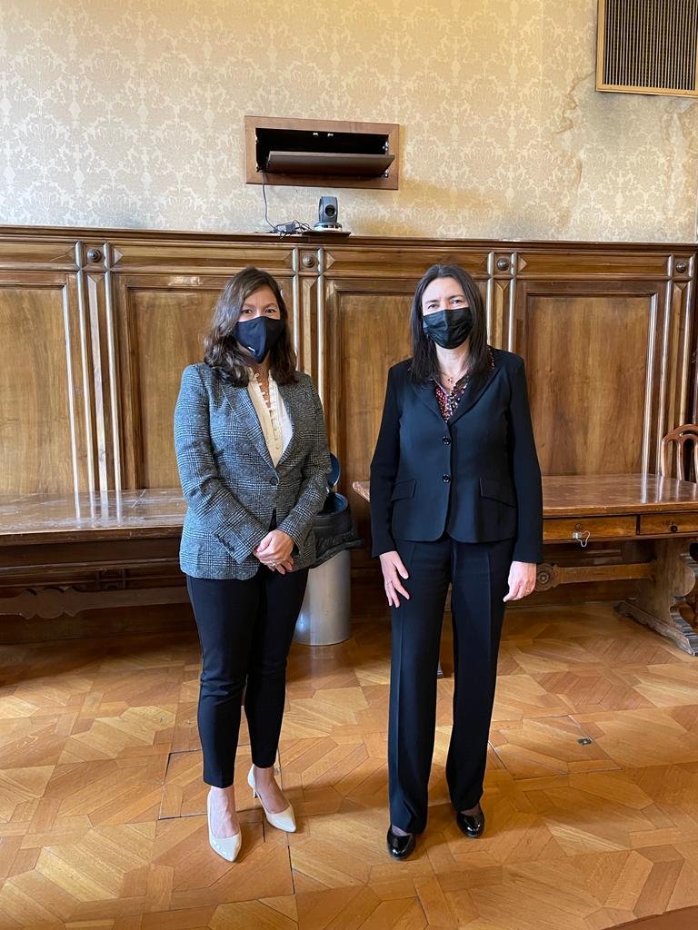 Our Chief Strategy Officer <a href="/JessicaLBedoya/">Jessica Bedoya</a> kicked off a mission in Rome w/Francesca Utili, Director for Intl Financial Relations @ #Italian Ministry of #Economy to discuss actions on #climatechange, innovative financial instruments, &amp; private sector-led growth to address poverty.