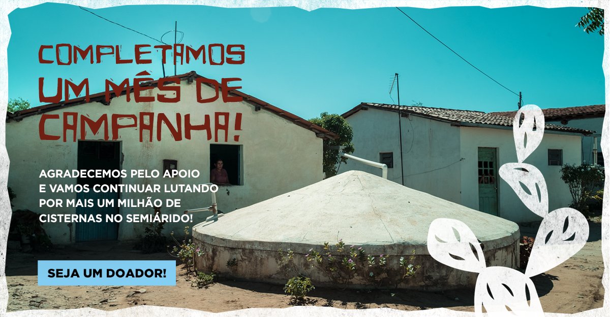 asa_brasil's tweet photo. A campanha #TenhoSede completou 1 mês de existência!
Foram centenas de doadores dentre todas as regiões do Brasil.
E como a época de chuvas já está chegando no #Semiárido, não existe momento melhor para se inspirar e doar para a construção de mais um milhão de #cisternas. https://t.co/sTqRBHoZ1s