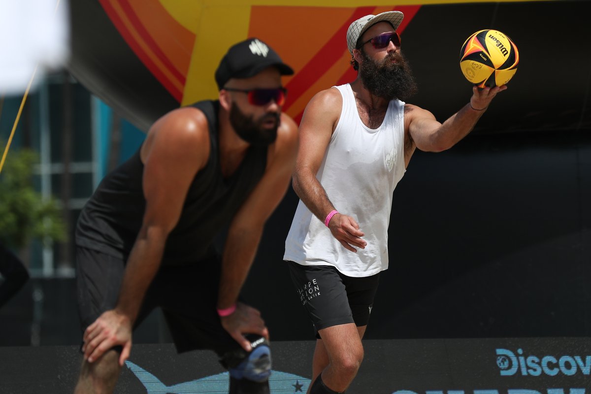 What do AVP athletes do in their spare time? In the case of @TheMckibbinBros, they are reality TV show contestants and content creators. Check out Kim Smith's series: "AVP Athlete Side Hustles and Artistic Endeavors." bit.ly/3vyfFLq

📸: <a href="/AGamePhoto/">AGamePhoto</a>