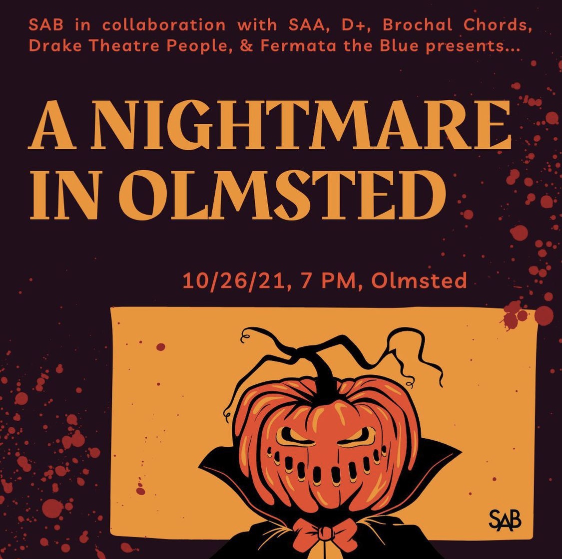 DrakeStIL's tweet image. A spooky celebration in Olmsted tomorrow!
