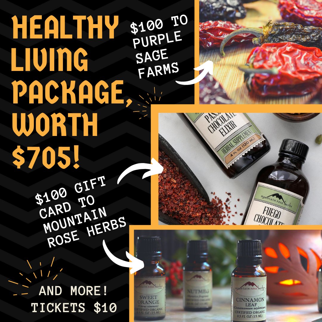 More gift cards from our Healthy Living Package, worth $705! Includes $100 to <a href="/MtnRoseHerbs/">Mountain Rose Herbs</a>- choose from #organic essential oils, herbal supplements, teas, bath &amp; body products. Also $100 to <a href="/purplesagefarms/">Purple Sage Farms</a>- organic herbs, dried peppers &amp; flowers. Tix $10 pesticide.org/creepy_crawly_…