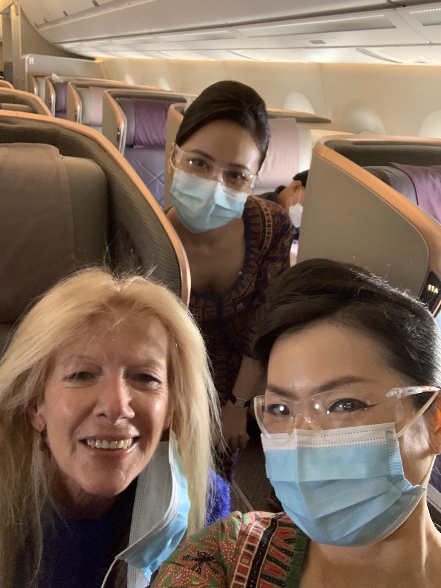 Only two passengers on Singapore Airlines to Brisbane!