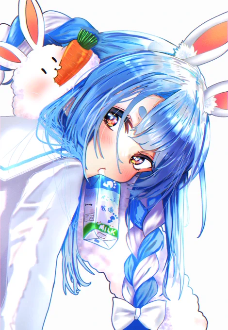 制服ぺこらは牛乳を飲む
どんちゃんは人参を食す
#ぺこらーと 