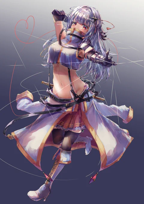 久しぶりのオリキャラ作り!いつもとは思考を変えて立ち絵を描いてみたよ～( -`ω-)どや!今回は銀髪糸使い!西洋×忍者みたいな感じです!!#オリキャラ #絵柄好みって人にフォローされたい #秋の創作クラスタフォロー祭り #絵描きさんと繋がりたい #イラスト好きな人と繋がりたい 