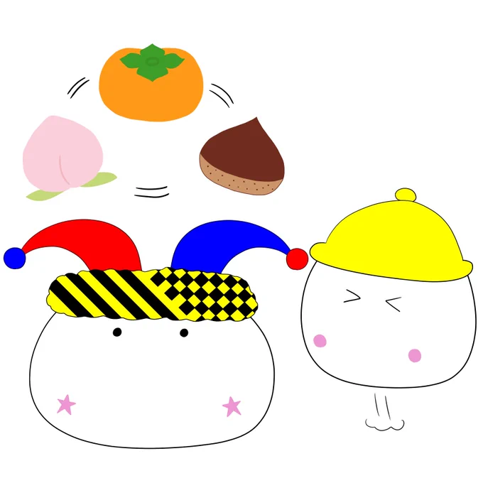 おはようございます🐈
また体調崩したので
数日返信が遅くなります💦

桃栗三年柿八年 修正絵
ちゃーピエロは器用な子です
#イラスト #柿の日 
#イラスト好きさんと繋がりたい 