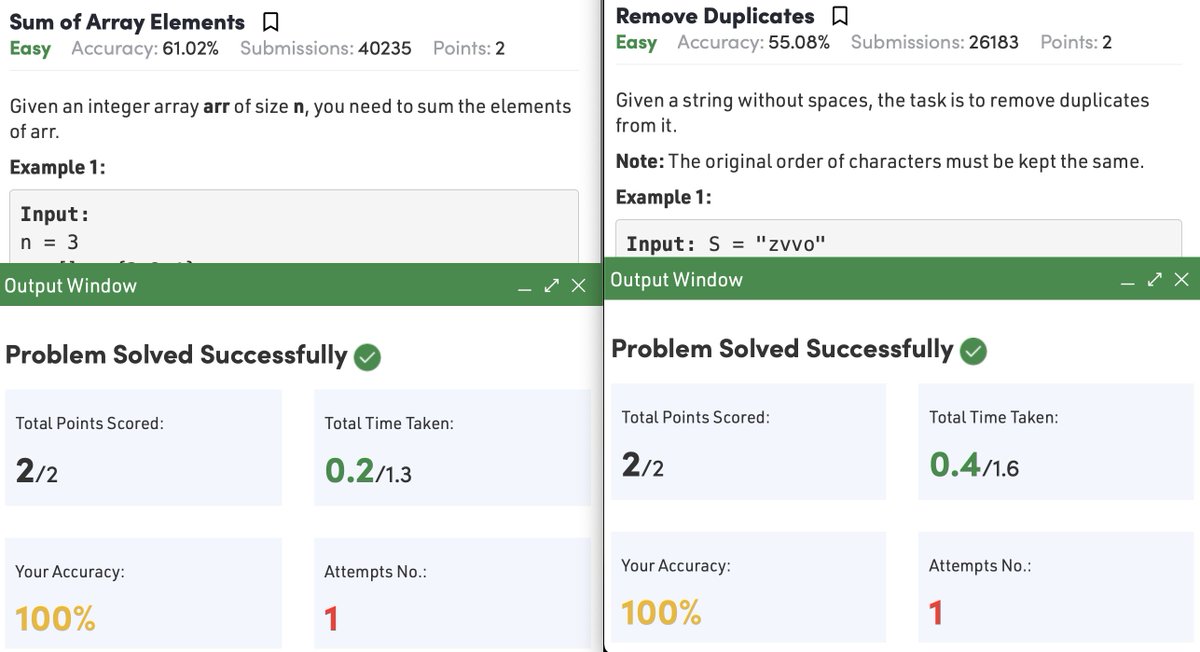 Javac_dev_harsh's tweet image. Day 46 of #javaprogramming -
-&amp;gt; Solved 6 various difficulties questions on #GeekForGeeks
-&amp;gt; Pushed my rank;current aim of 200
-&amp;gt; Increased score from 145 to 159
-&amp;gt; Will try to solve more questions
#100daysofcodechallenge #100DaysOfCode
#100daysofdsa  -&amp;gt; bio for current rank🤫