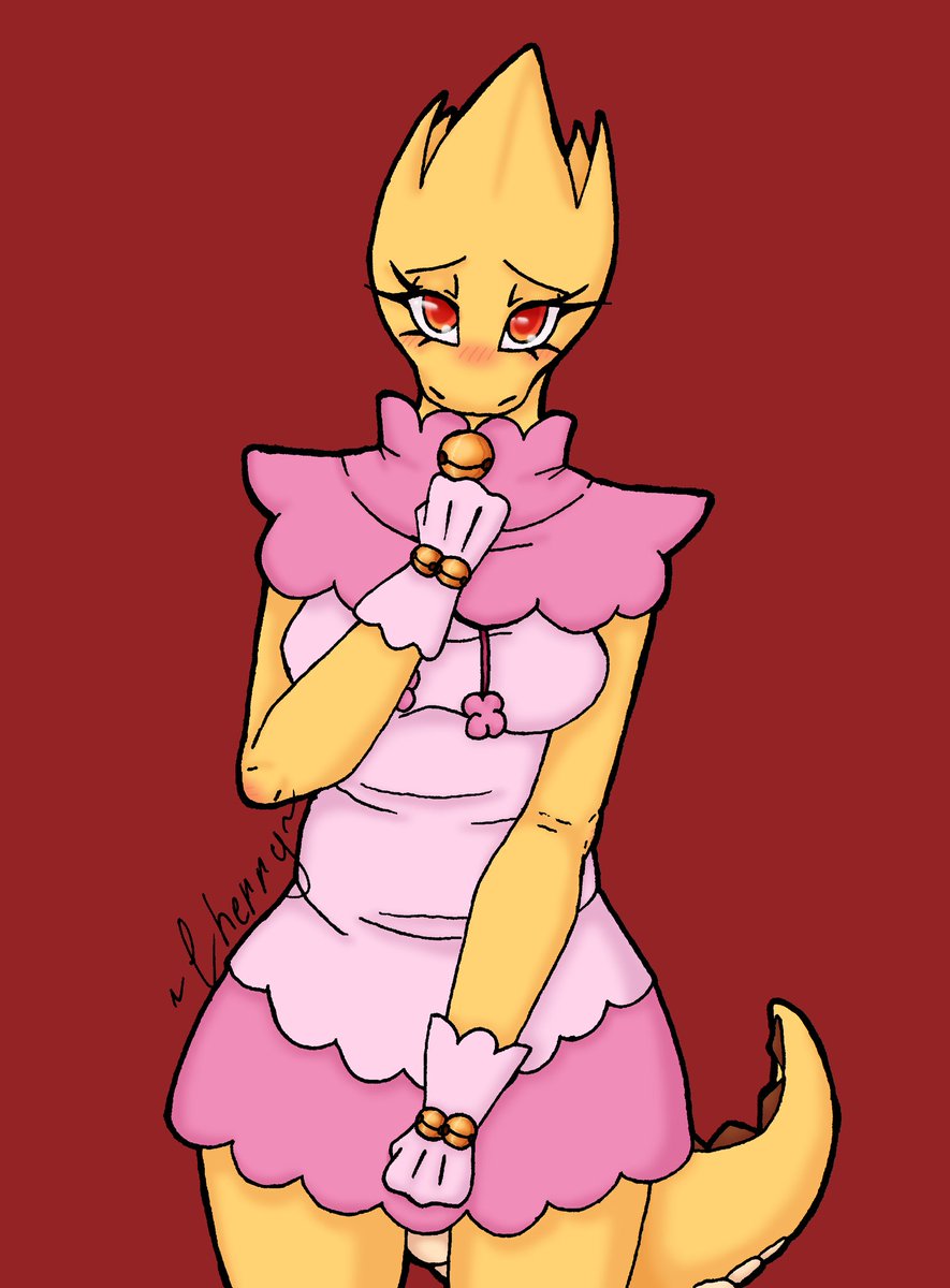 gardenofcherrie's tweet photo. It was difficult, 'cause I wanted to draw some details on this bell. But I like this result that I have there!
Day 9
#dressuptober #dressuptober2021 
#undertale #alphys https://t.co/Dfqg4maO6Z
