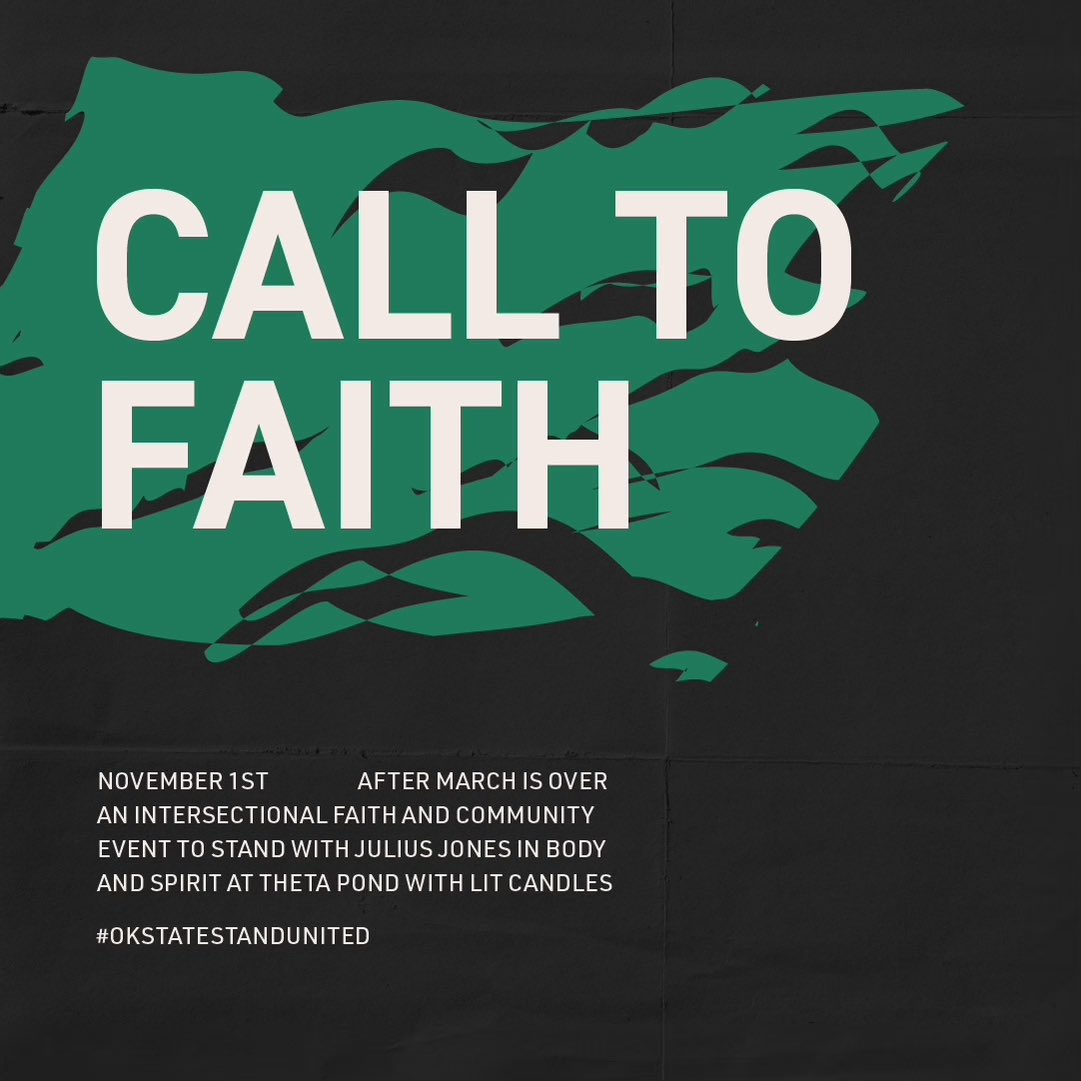 Following the March, a community call to faith will be held for those interested at Theta Pond to stand with Julius in body and spirit.