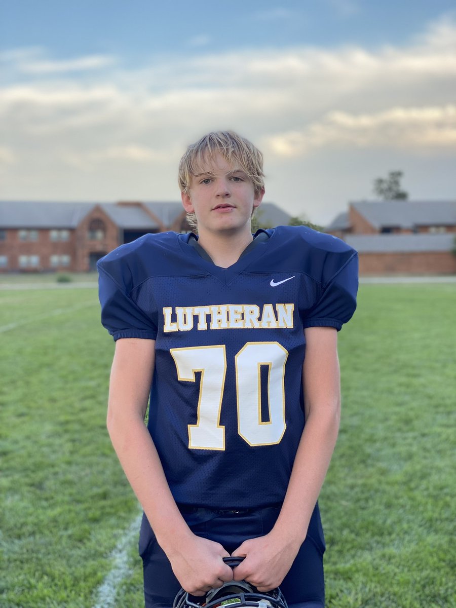 Lincoln Lutheran Middle School football in the books. Look out Friday nights… this kid has 🏈 running through his veins 🥶 💙
