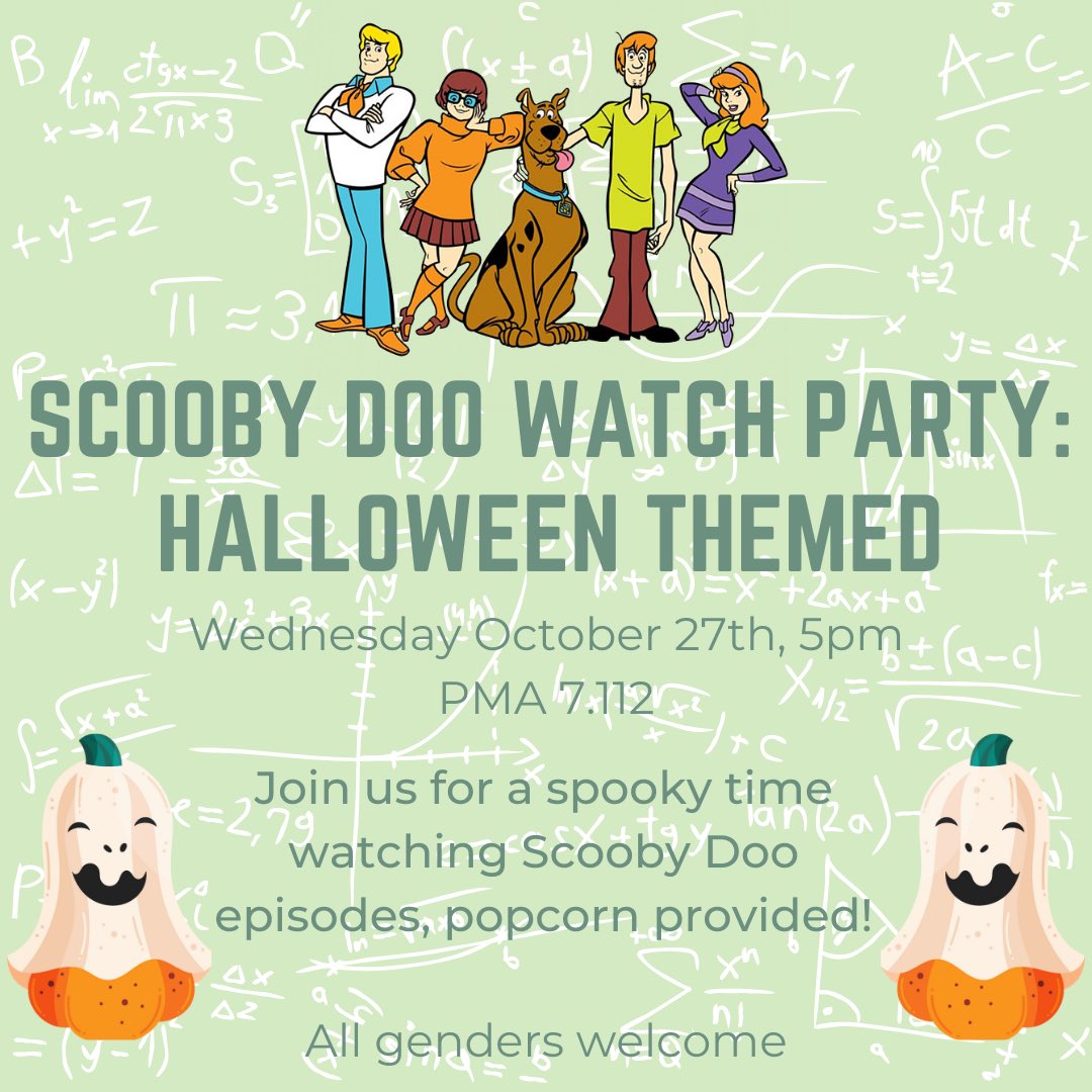 AwmTexas's tweet photo. Get ready for everyone’s favorite time of the Fall semester! To get in the spooky mood, we will be hosting a Scooby Doo watch party with popcorn provided - a great time is guaranteed! See y’all there 🕵🏽‍♂️🎃👻😈 https://t.co/TleSPlGUQb