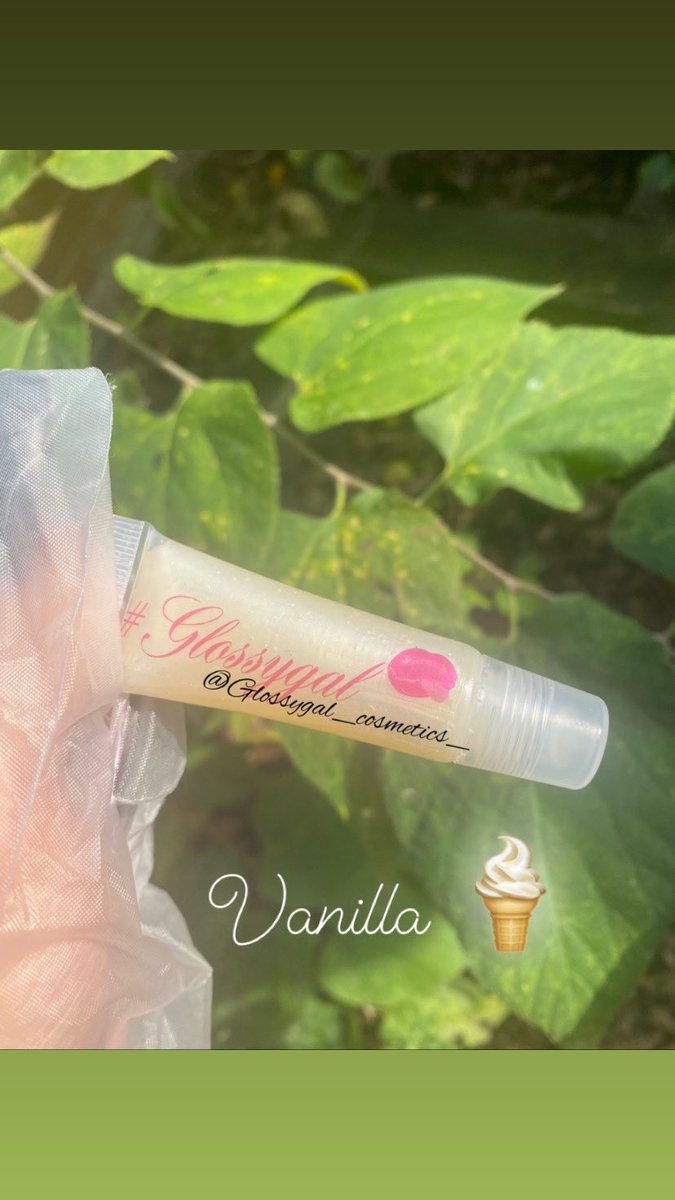 Goodevening Glossygal’s 💓, 

We are now adding our Vanilla gloss to our October and November Fall collection 🍂. She leaves a pearl white shimmery shine with a soothing feel to the lip layer ✨.  With a non sticky formula YOU love . 📩 Pm is on our page above 💘