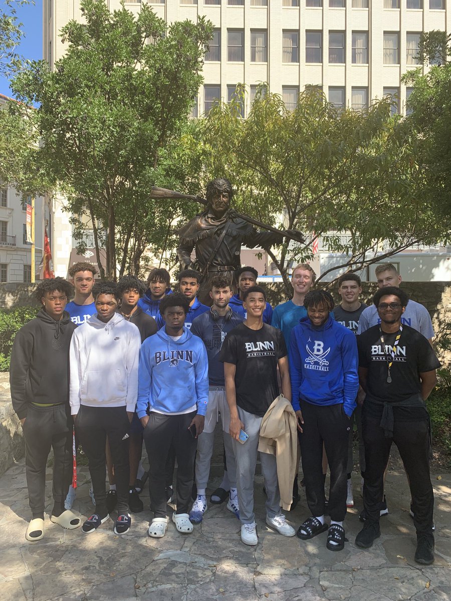 CoachSchuHoops's tweet photo. My mom used to love it when I took my guys to the Alamo I know she is smiling looking down on us. GO BLINN BUCCANEERS!!!! https://t.co/yfObvKKbE2