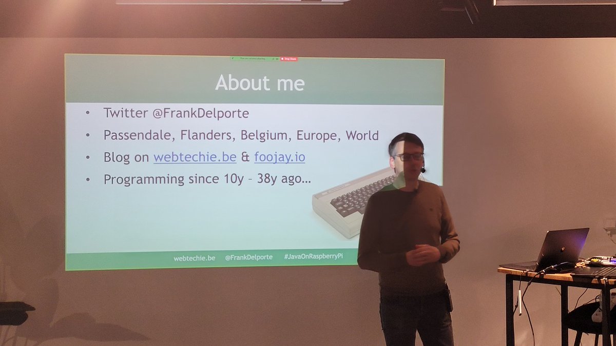 Antwerp Java User Group (@antwerpjug) on Twitter photo Next up! <a href="/FrankDelporte/">Frank Delporte #JavaOnRaspberryPi</a>. The <a href="/CoderDojoBe/">CoderDojoBelgium</a> coach and Pi4J writer/enthousiast. 🤩 Next up! <a href="/FrankDelporte/">Frank Delporte #JavaOnRaspberryPi</a>. The <a href="/CoderDojoBe/">CoderDojoBelgium</a> coach and Pi4J writer/enthousiast. 🤩