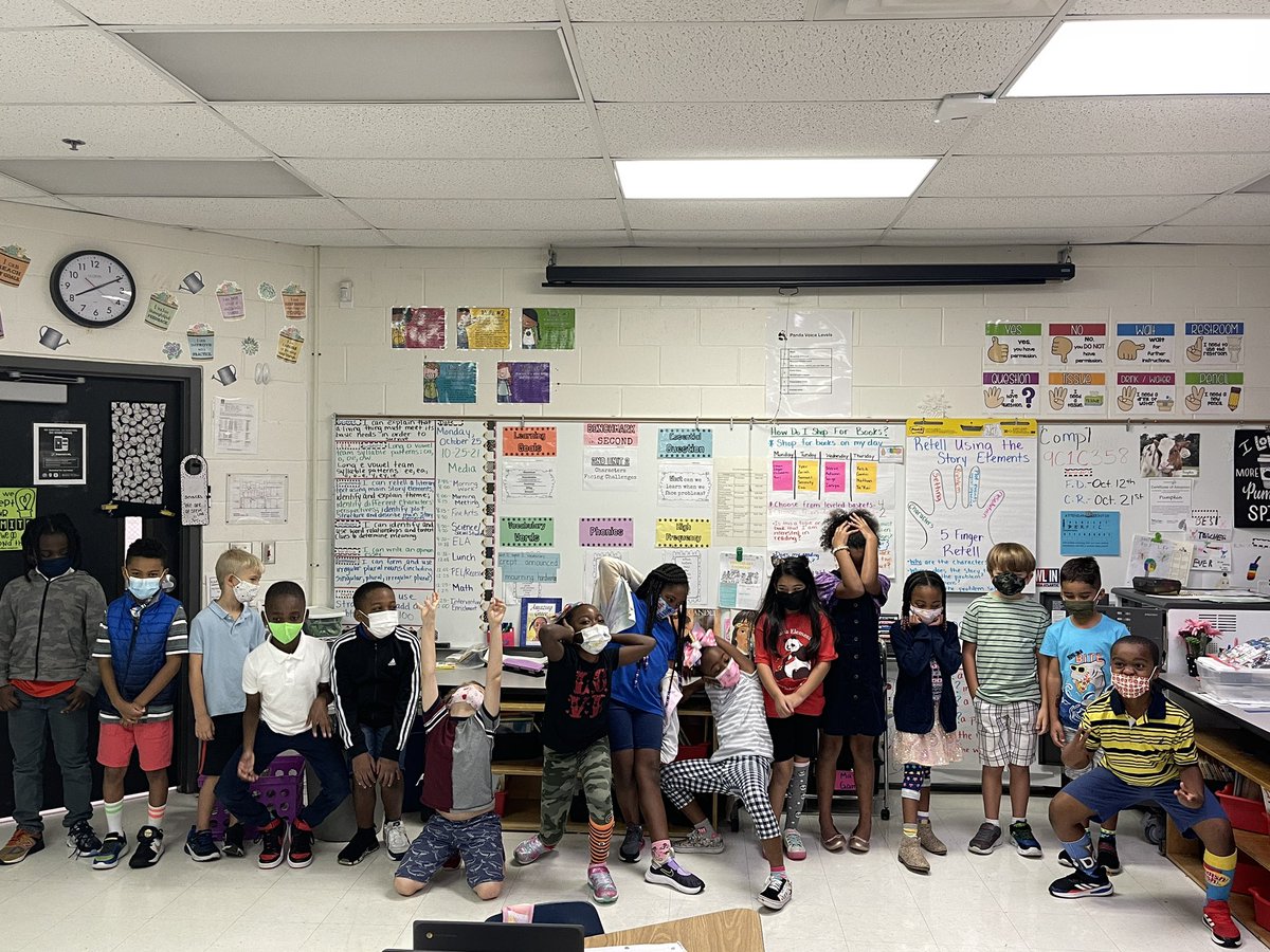 MsHarmes's tweet photo. Today was the first day of #RedRibbonWeek. Take a look at all the whacky, tacky attire. @PoincianaStem https://t.co/DmDBbI2FpF