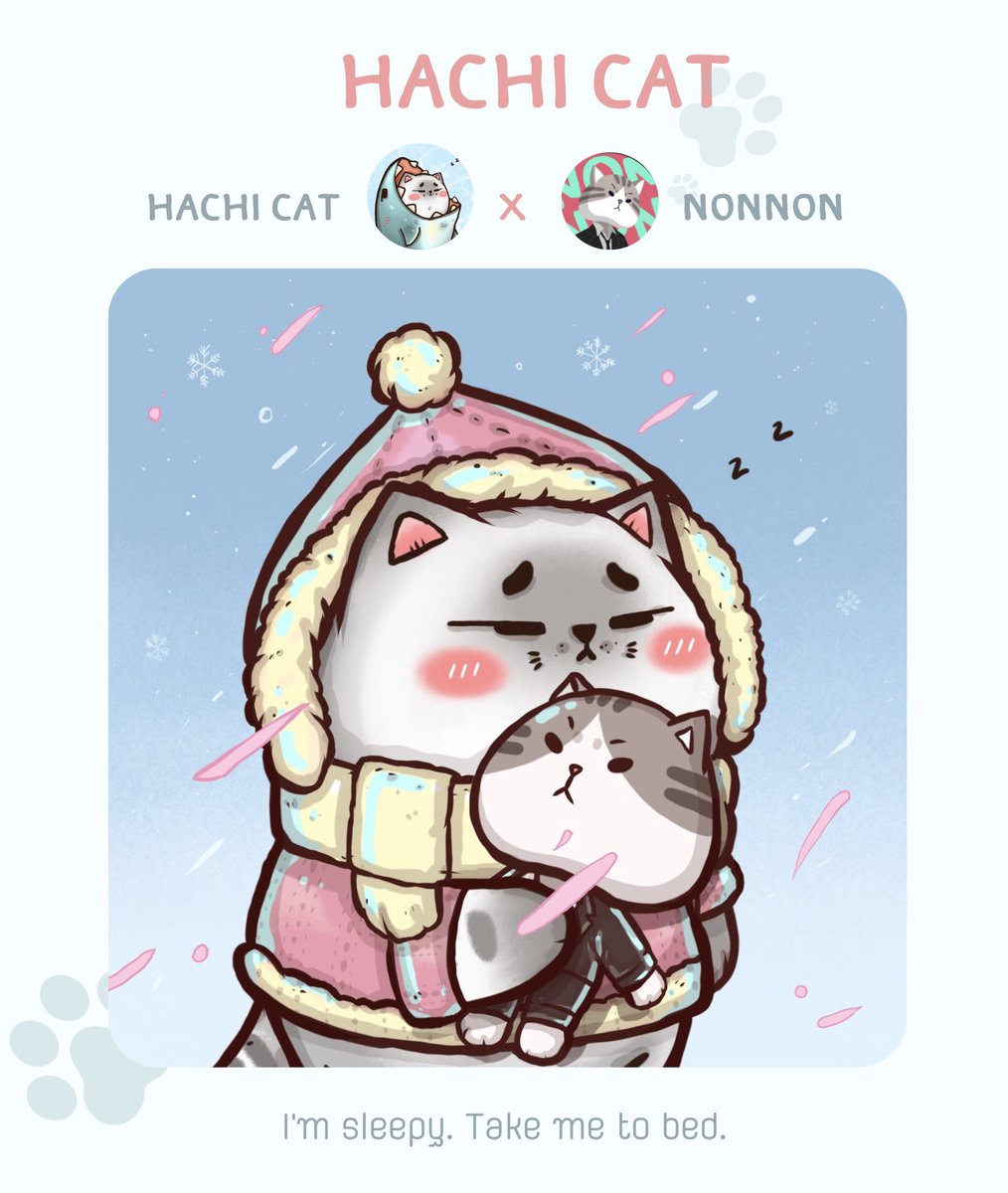 Hachi cat collaboration ♥️
<a href="/hachi_i8/">hachi_i</a> x @NonNon_bkk 
I’m sleepy, take me to bed 😴😴
Opensea: opensea.io/collection/hac…

#nft #NFTs #NFTTHAILAND #NFTCommunity #NFT #nftcollector #NFTdrop #NFTcollection #NFTartist #nftcollectors