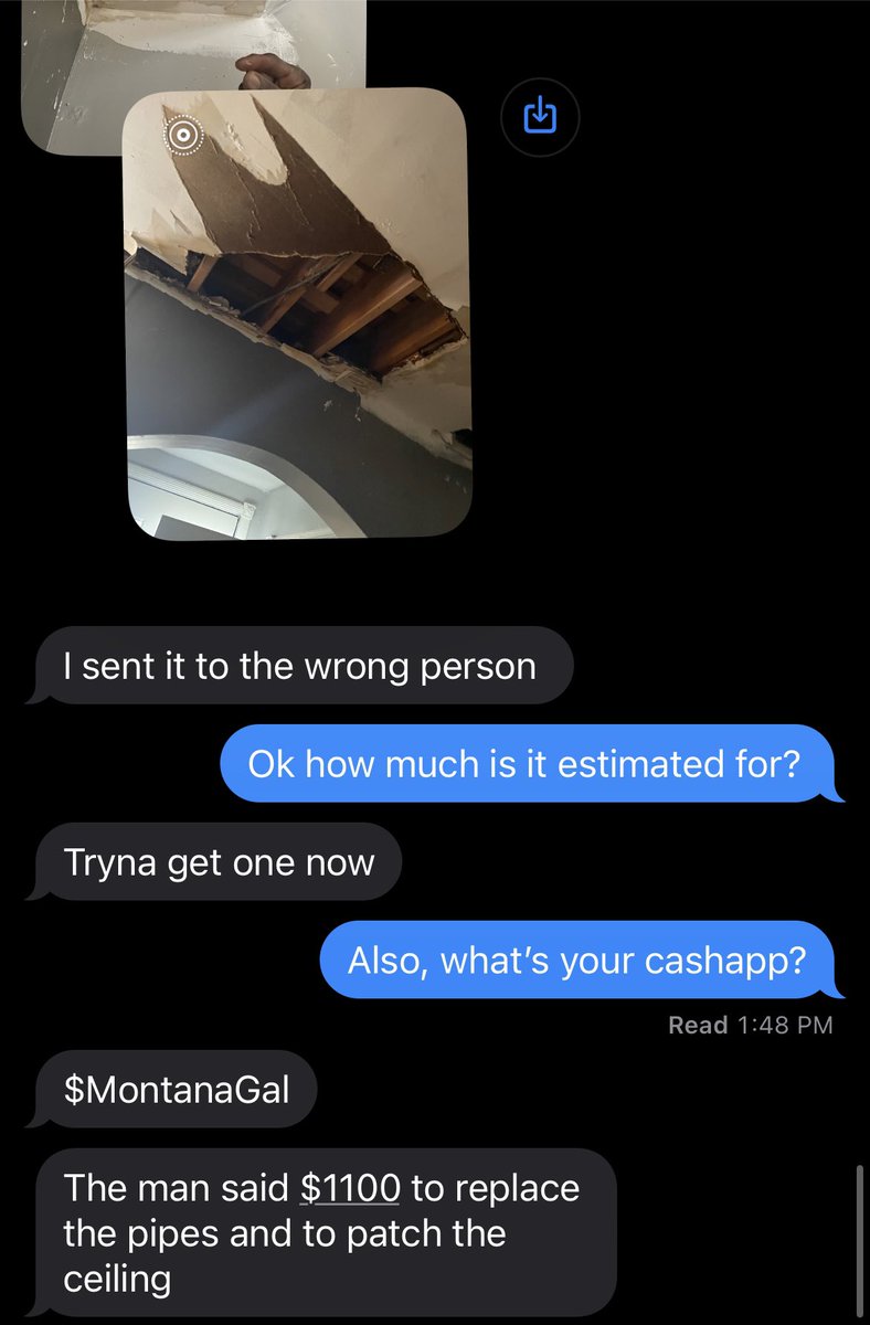 shaTIRED's tweet photo. URGENT: #MutualAid request for a Black single mother of 3. Her pipes burst this morning and it’s a safety hazard for the children.

Estimated repairs $1,100. BOOST. 

Cashapp is: https://t.co/jK1aVqQKqC https://t.co/LLtF7tFLBI