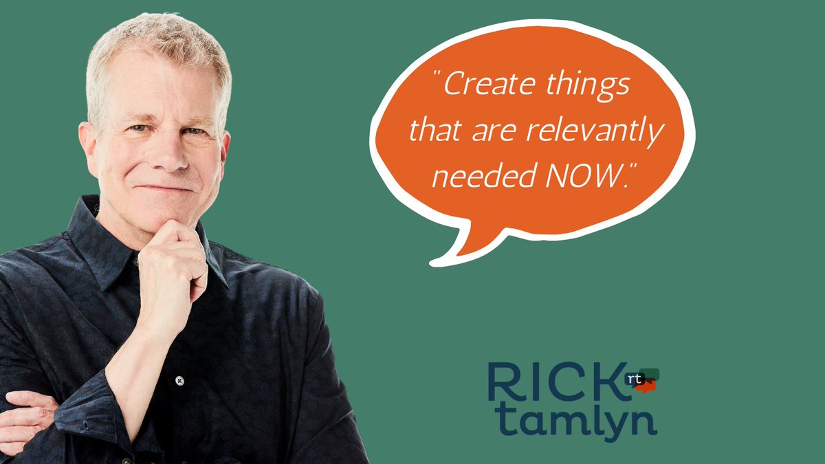 RickTamlyn's tweet photo. When you’re able to take what is happening in the world around you and bring context to it from your own experiences... true connection will happen with your followers.
*
*
#RickTamlyn #PlayYourBiggerGame #Author #ItsAllMadeUp #ProduceYouv4 #ImpactDevelopment #Leadership #Quote https://t.co/eCncHqmOVM