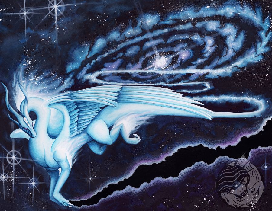 dragonladyart's tweet photo. Soaring Through the Cosmos
The sun, moon, and stars are all guided by dragons. 
His Message to You:
Out of the darkest chaos comes the brightest light. Sometimes the brightest light comes from within you.

#lightworker #dragonenergy #grounding #healing #energywork https://t.co/CszFgzRsje