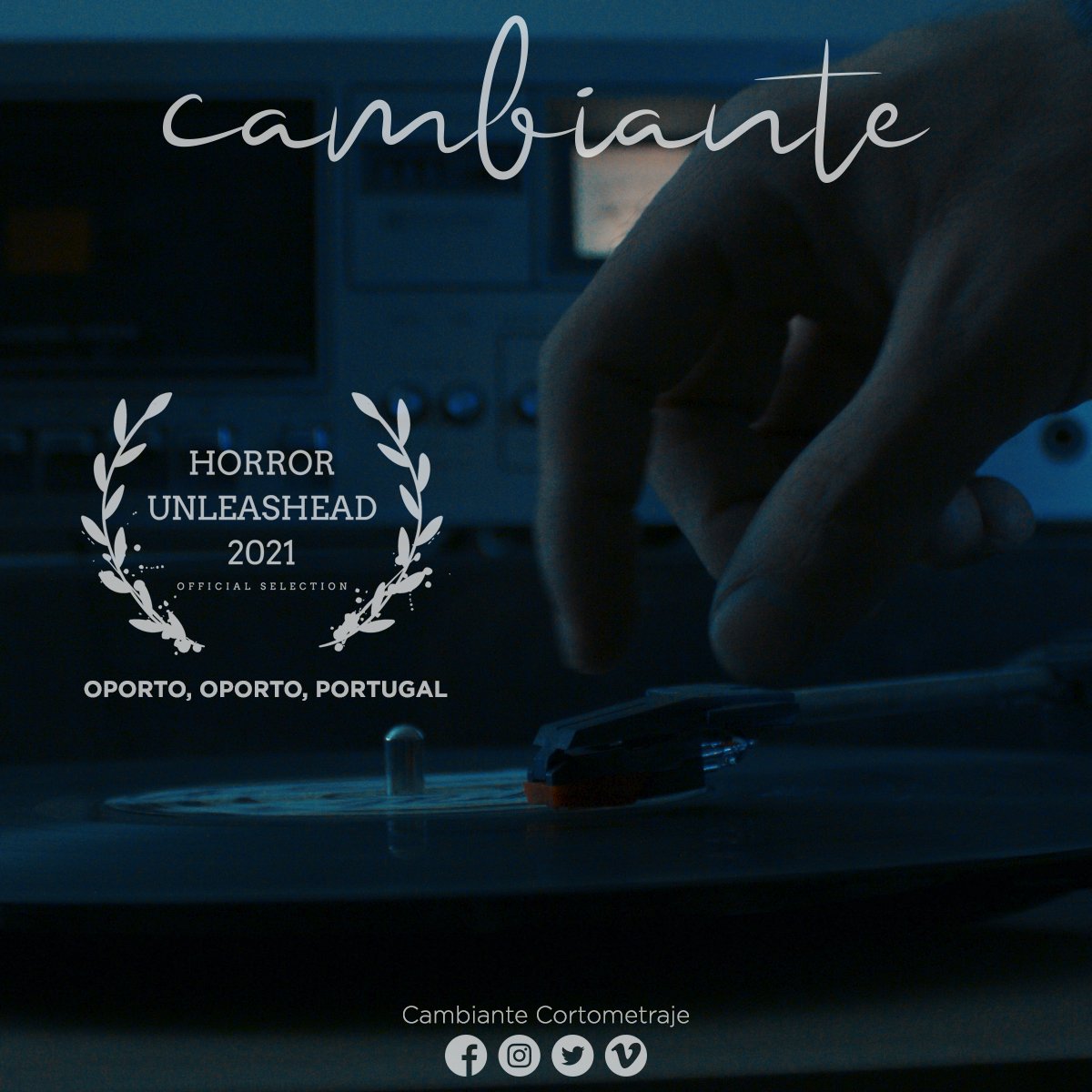 🇵🇹✨🎬
Ahora toca el turno en Portugal. Cambiante está seleccionado para la Primera Edición del Horror Unleashead Short Film Festival de Oporto.

#HorrorUnleashead #CambianteCortometraje #Cambiante #ROTMovieMakers