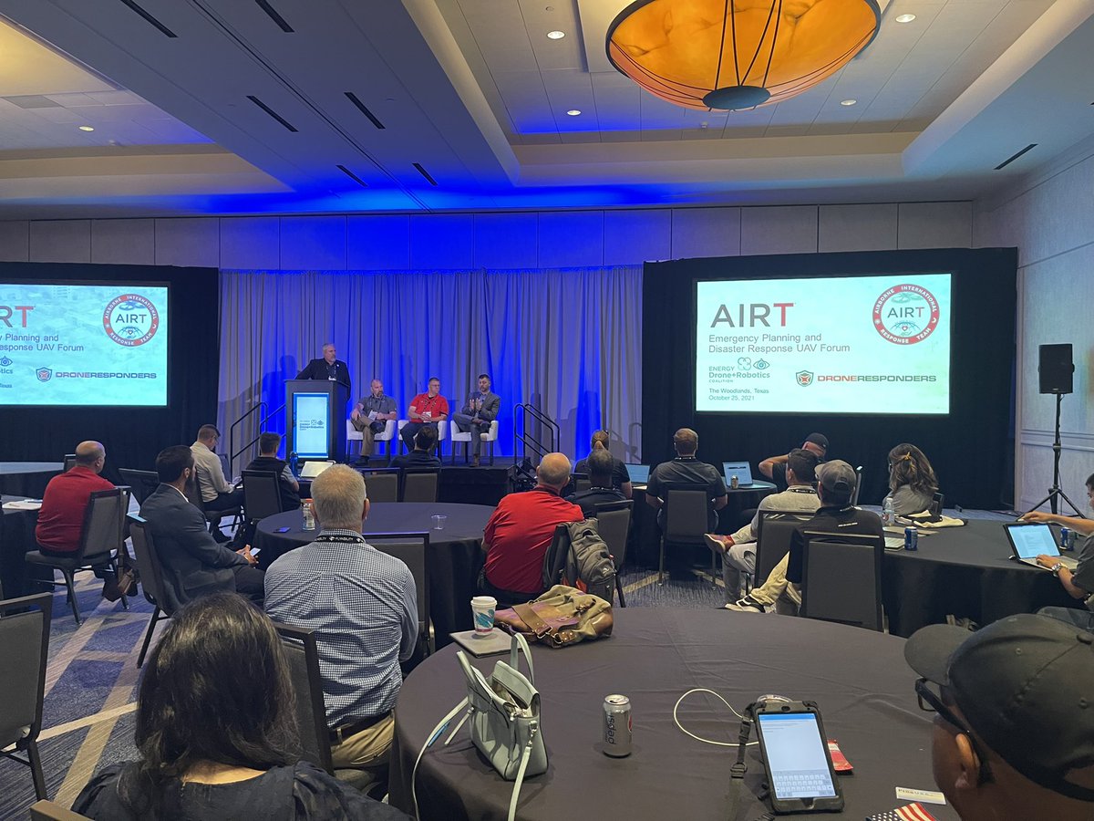 So much insightful unmanned systems intel is being shared at <a href="/enrgdrone/">Energy Drone & Robotics Coalition</a> Energy Drone &amp; Robotics Summit in Houston, TX! Get a look at the <a href="/AIRTngo/">Airborne International Response Team (AIRT)</a> Building Public/Private UAS Partnerships for Disaster Response at the <a href="/droneresponders/">DRONERESPONDERS</a> forum! Join us! edrcoalition.com/edr-summit-202…