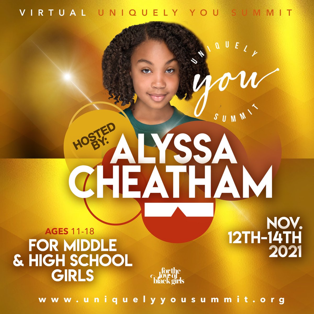 UniquelyUSummit's tweet photo. It brings us IMMENSE JOY to welcome back our next guest. We met her when she was 6 back in 2016 when we invited her to perform her rendition of the #SoGoneChallenge. She killed it! And we fell in love with her!
Now at 12 years old SHE’S BACK to serve as the HOST of #UYS2021! https://t.co/2TRGcZhTcE