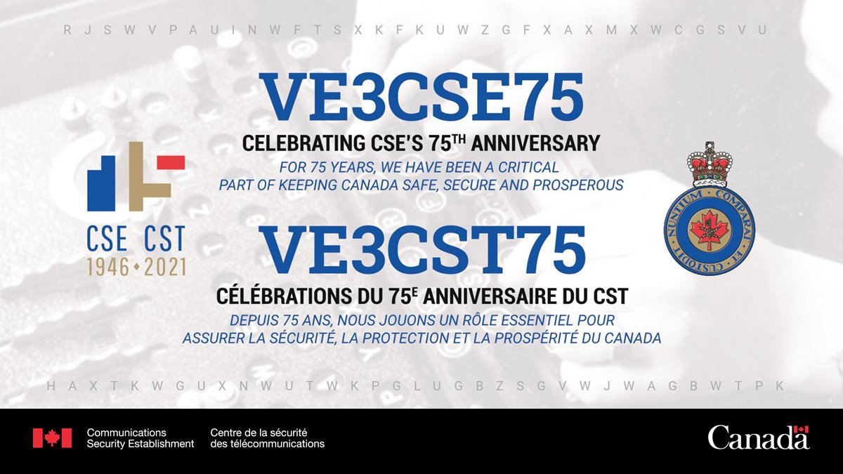 cse_cst's tweet photo. CQ CQ CQ

Calling #HAMRadio operators. 📻

Tune in to our 75th anniversary celebrations with Special Event Station VE3CSE75 on October 27 and 28: https://t.co/XXxgJ3vAZb #CSE75CST

73 https://t.co/qJIndv2IwQ