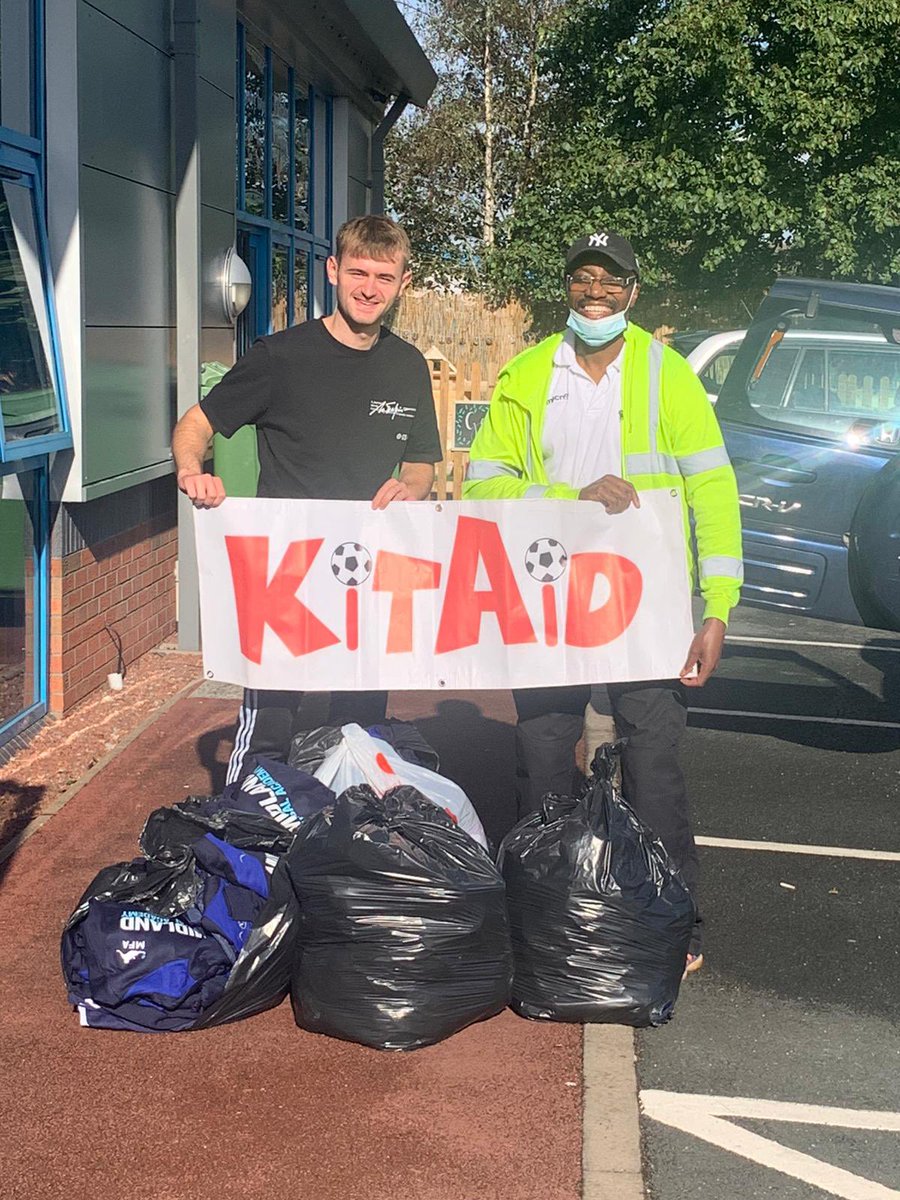 KitAid's tweet photo. A very big thank you to @MidlandFutsal for a great donation of kit today.
This was collected by @majinkila Hope Foundation on our behalf and it will soon be bound for #Zimbabwe https://t.co/LBDJgY3ymc